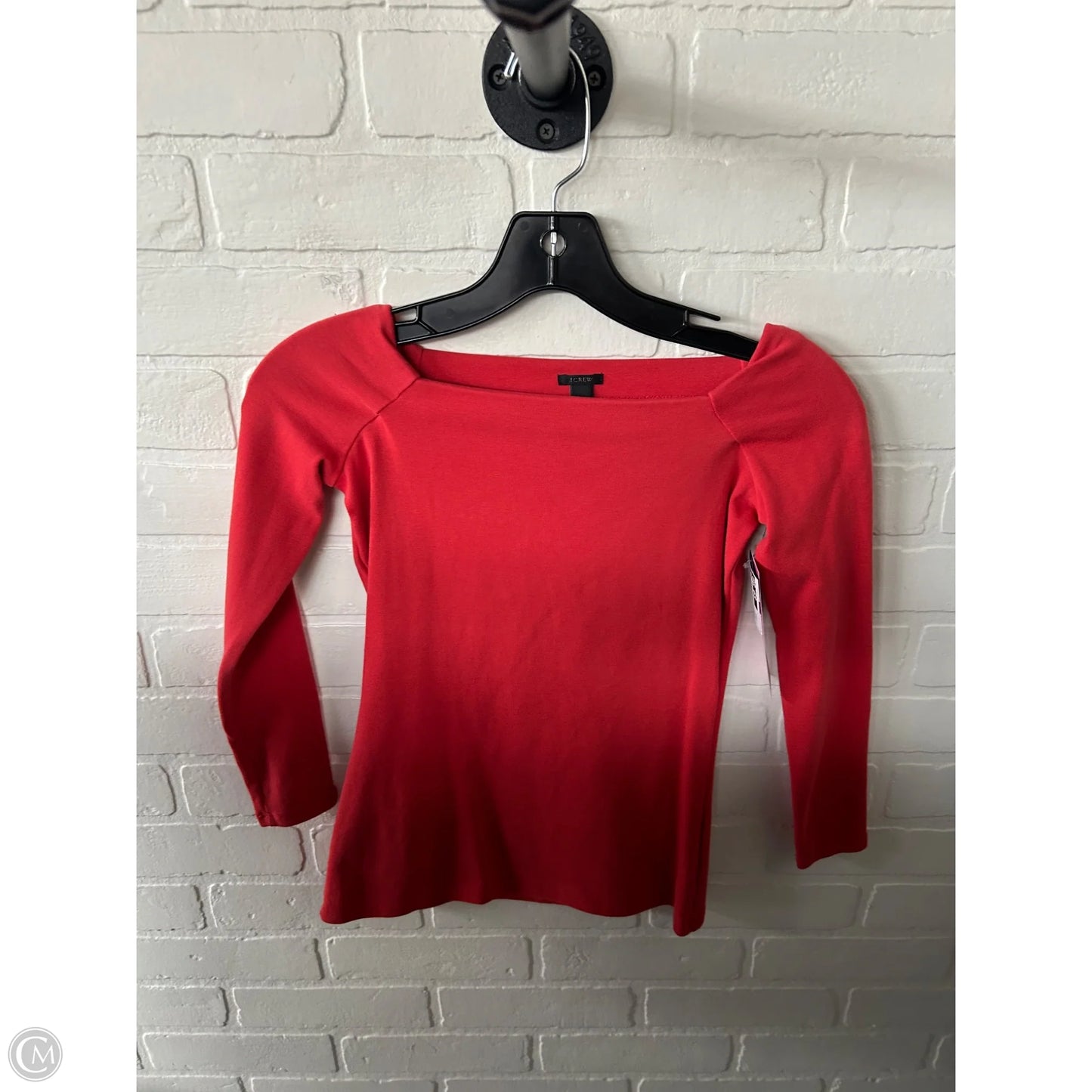 Top Long Sleeve Basic By J. Crew In Orange, Size: Xxs