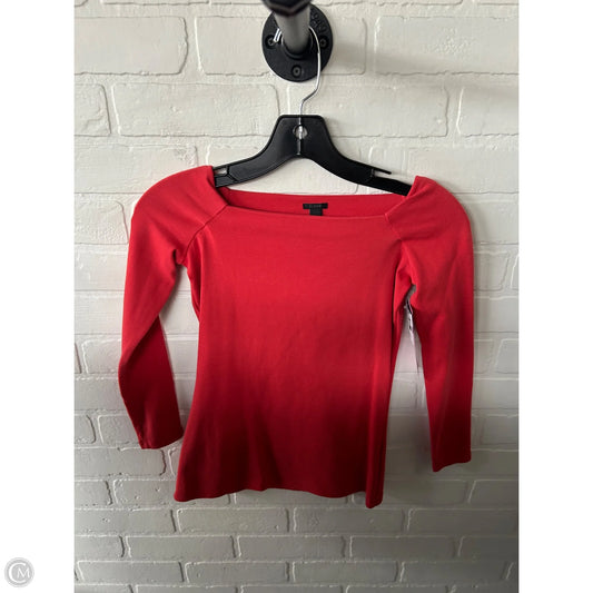 Top Long Sleeve Basic By J. Crew In Orange, Size: Xxs