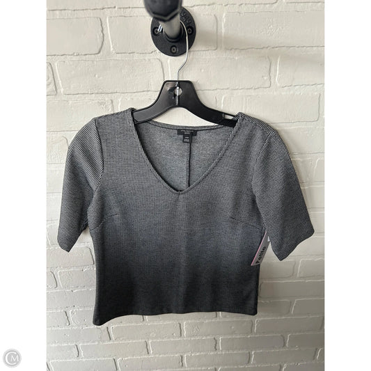 Top Short Sleeve By Ann Taylor In Black & Grey, Size: Xxsp