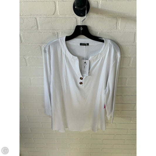 Top Long Sleeve By Clothes Mentor In White, Size: Xl