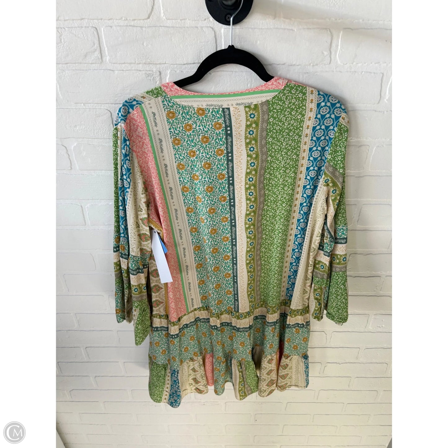 Top Long Sleeve By Clothes Mentor In Green & Pink, Size: L