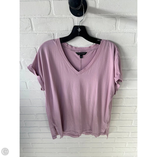 Top Short Sleeve Basic By Banana Republic In Pink, Size: L