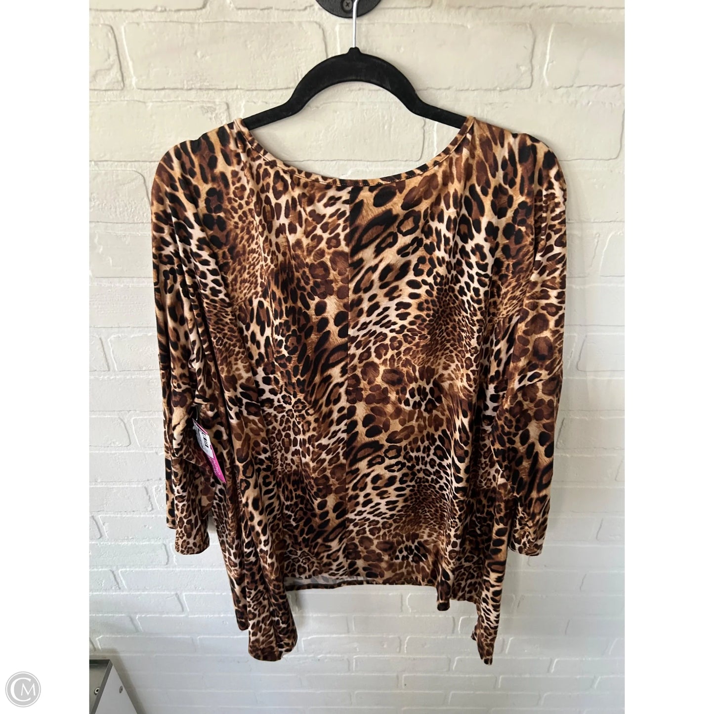 Top Long Sleeve By Clothes Mentor In Animal Print, Size: 2x
