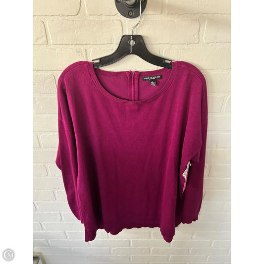 Sweater By Cable And Gauge In Purple, Size: 1x