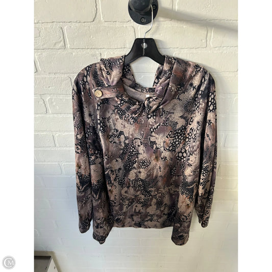 Top Long Sleeve By Leo And Nicole In Brown, Size: 3x
