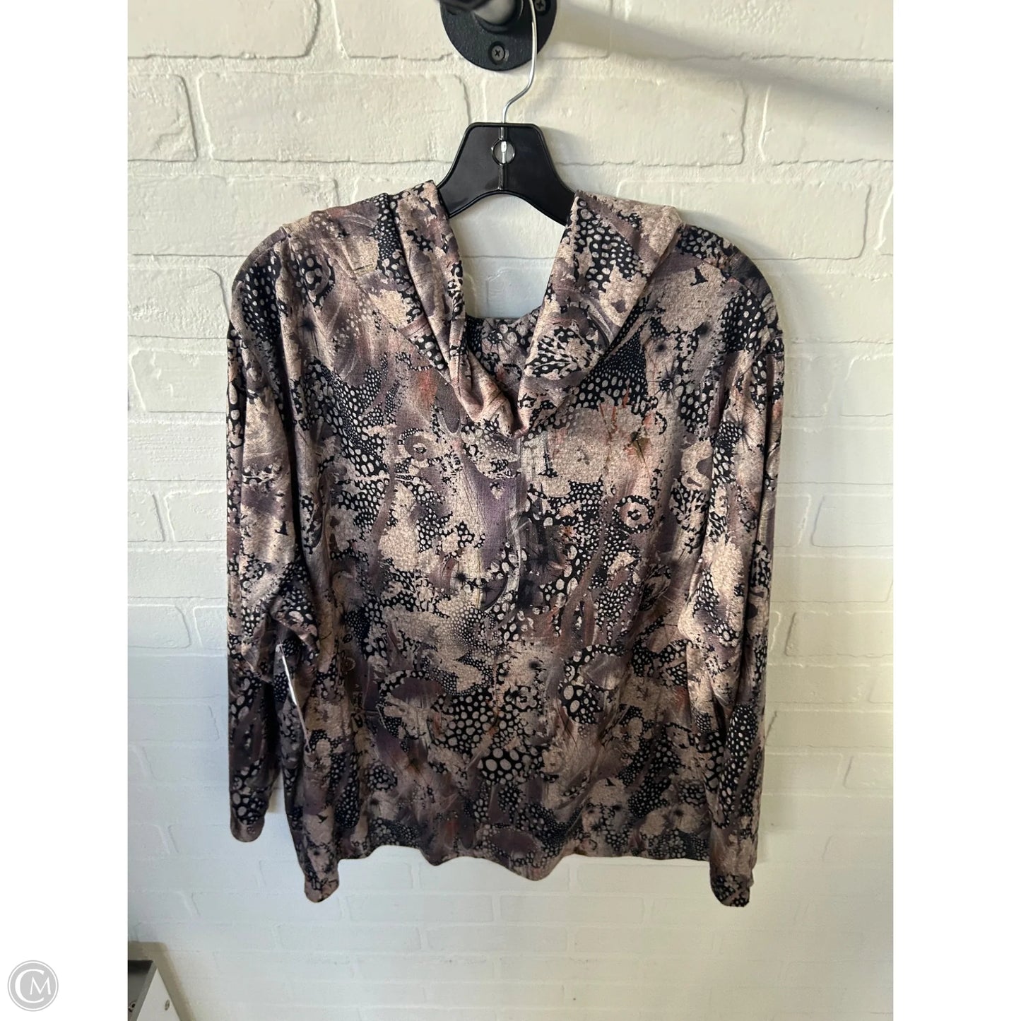 Top Long Sleeve By Leo And Nicole In Brown, Size: 3x