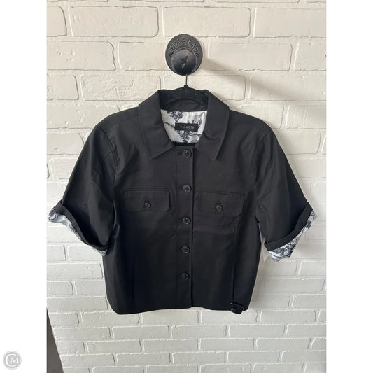 Jacket Shirt By Talbots In Black, Size: L