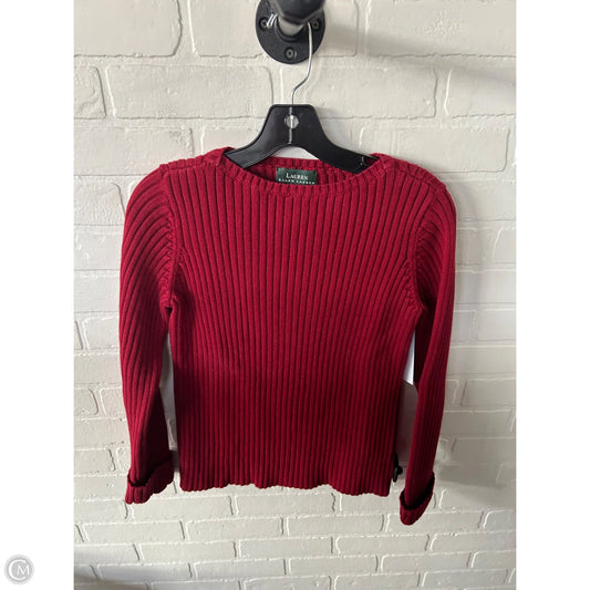 Sweater By Lauren By Ralph Lauren In Red, Size: S