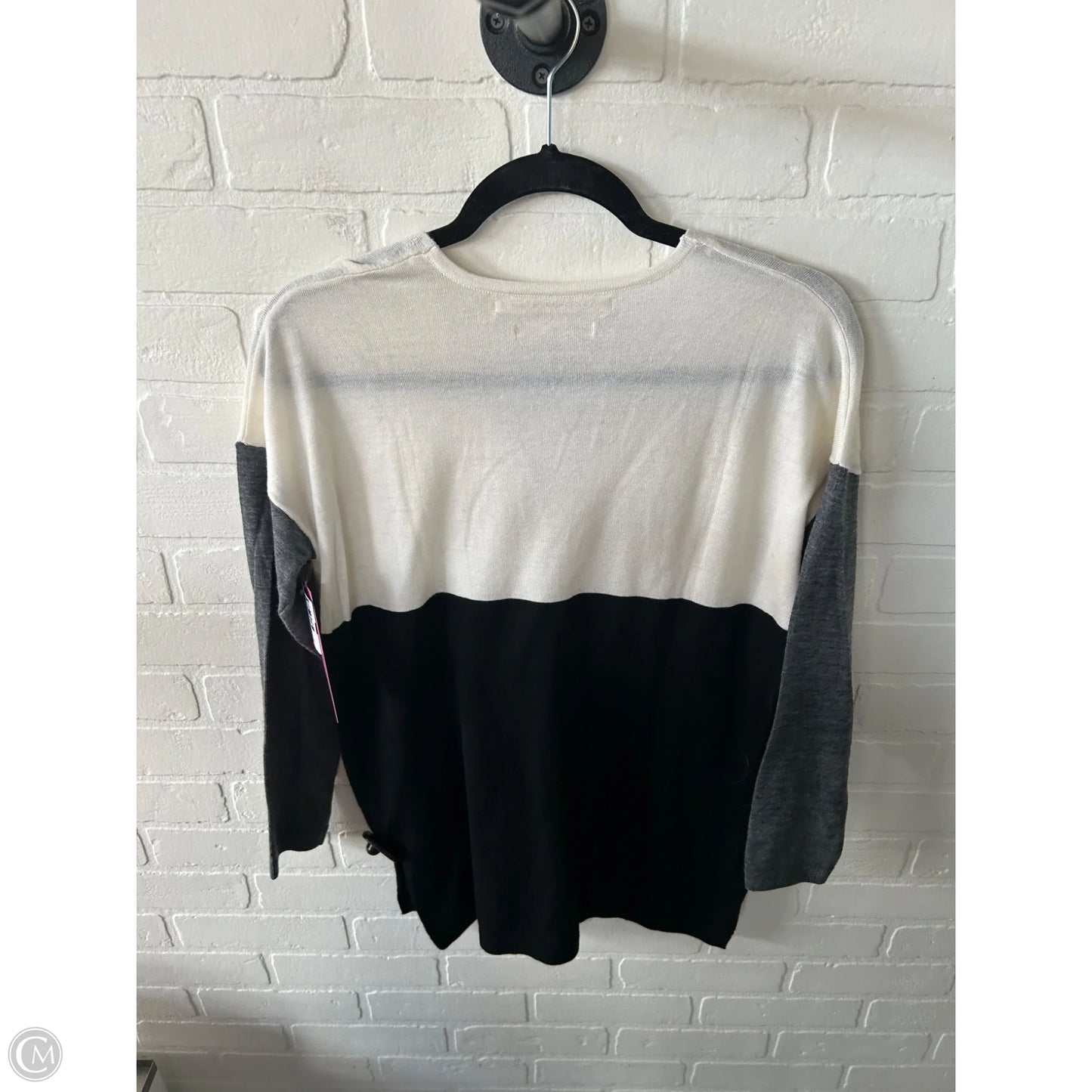 Sweater By Max Studio In Black & Cream, Size: S
