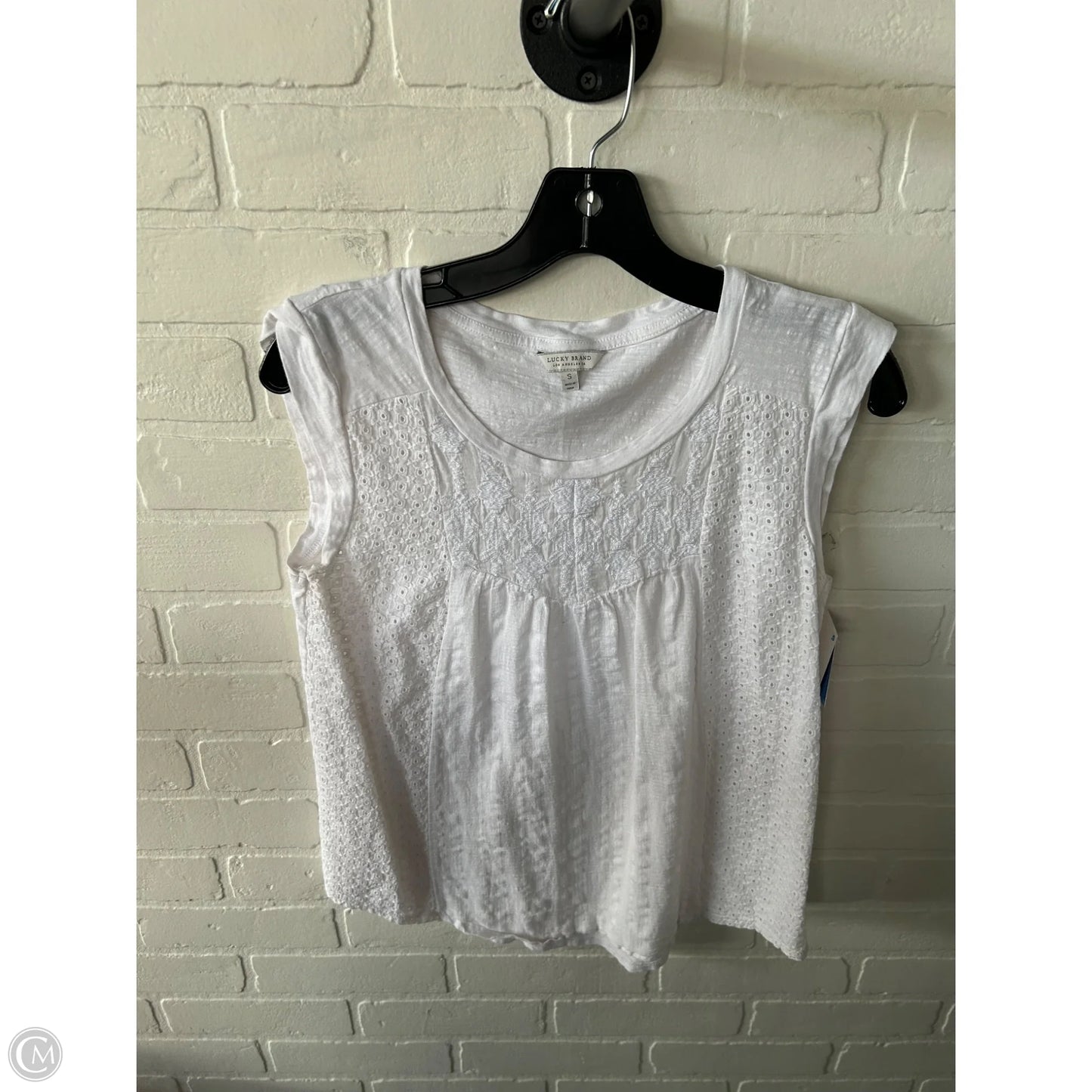 Top Sleeveless By Lucky Brand In White, Size: S
