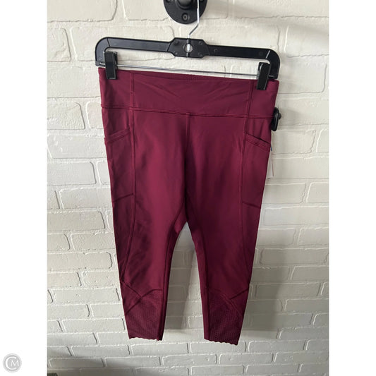 Athletic Leggings By Lululemon In Red, Size: 8
