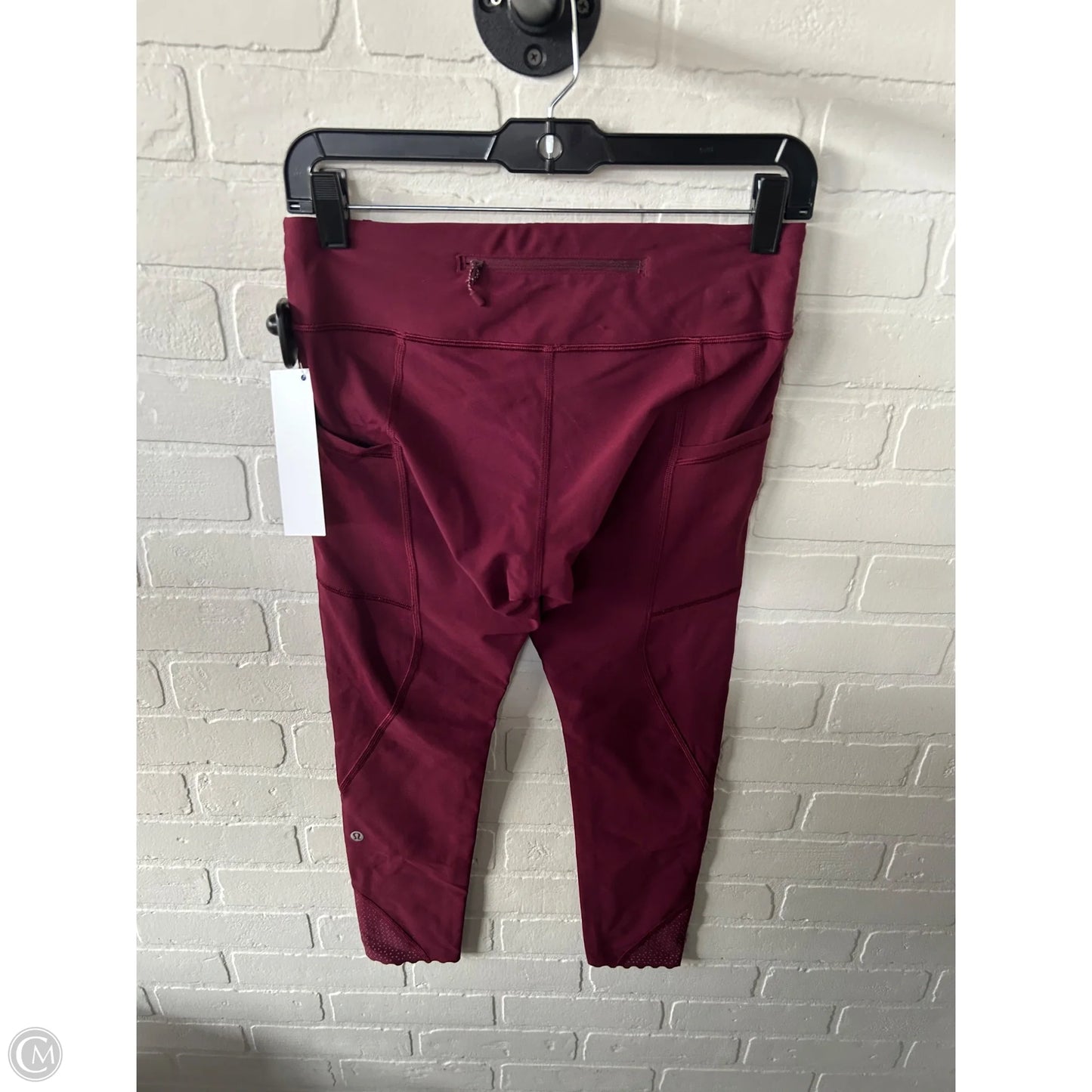 Athletic Leggings By Lululemon In Red, Size: 8