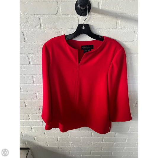 Top Long Sleeve By Clothes Mentor In Red, Size: L