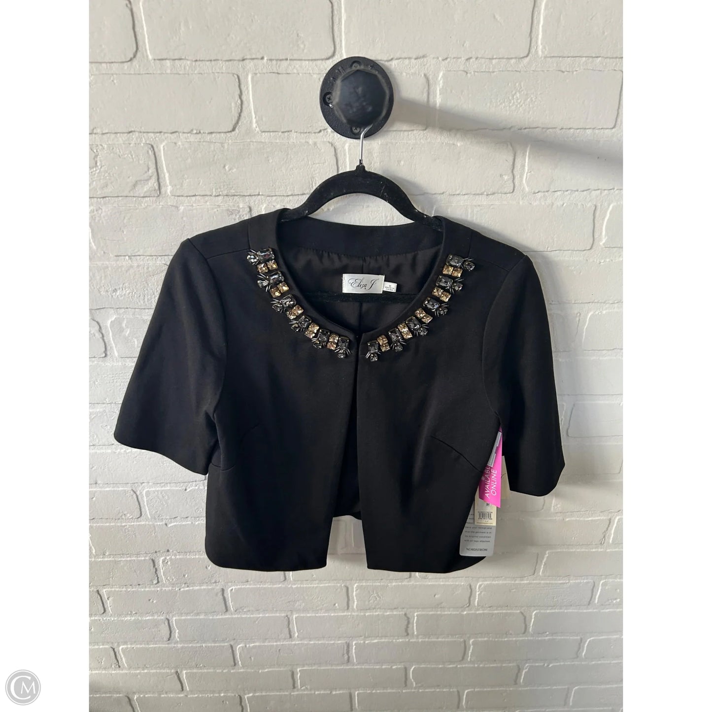 Blazer By Eliza J In Black & Gold, Size: M
