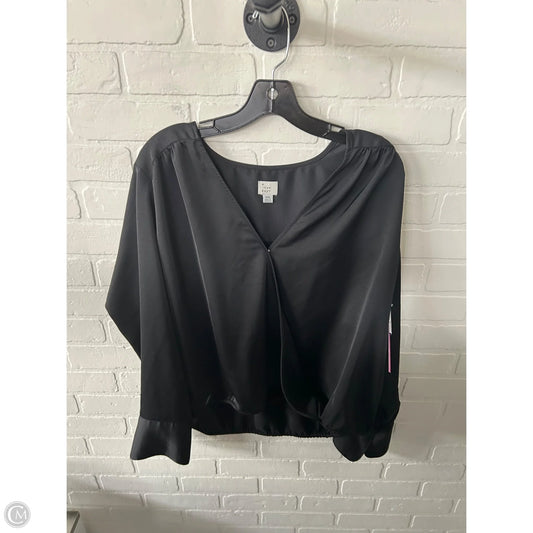 Top Long Sleeve By A New Day In Black, Size: Xxl