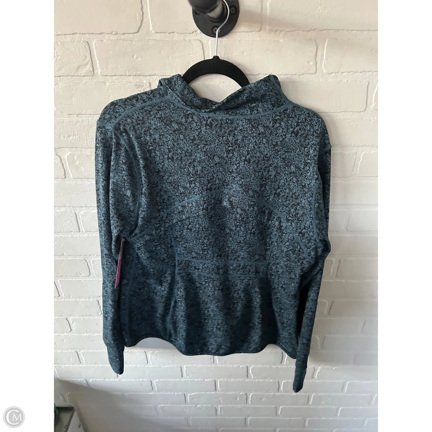 Athletic Top Long Sleeve Collar By Members Mark In Black & Blue, Size: Xl