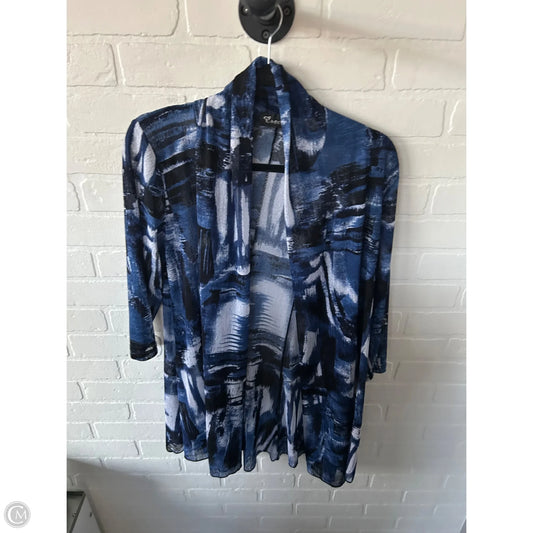 Kimono By Clothes Mentor In Black & Blue, Size: L