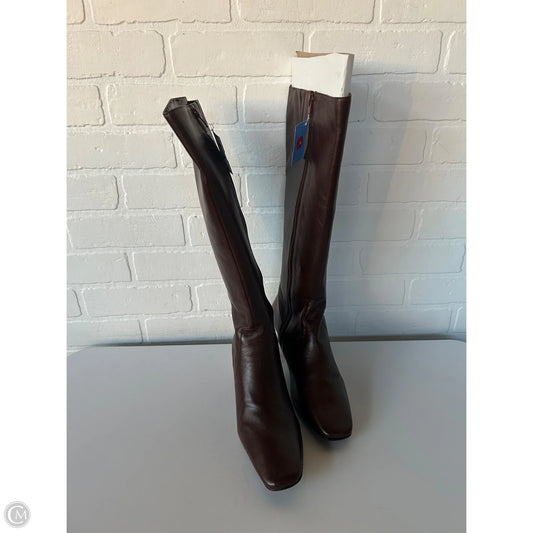 Boots Knee Heels By Antonio Melani In Brown, Size: 9