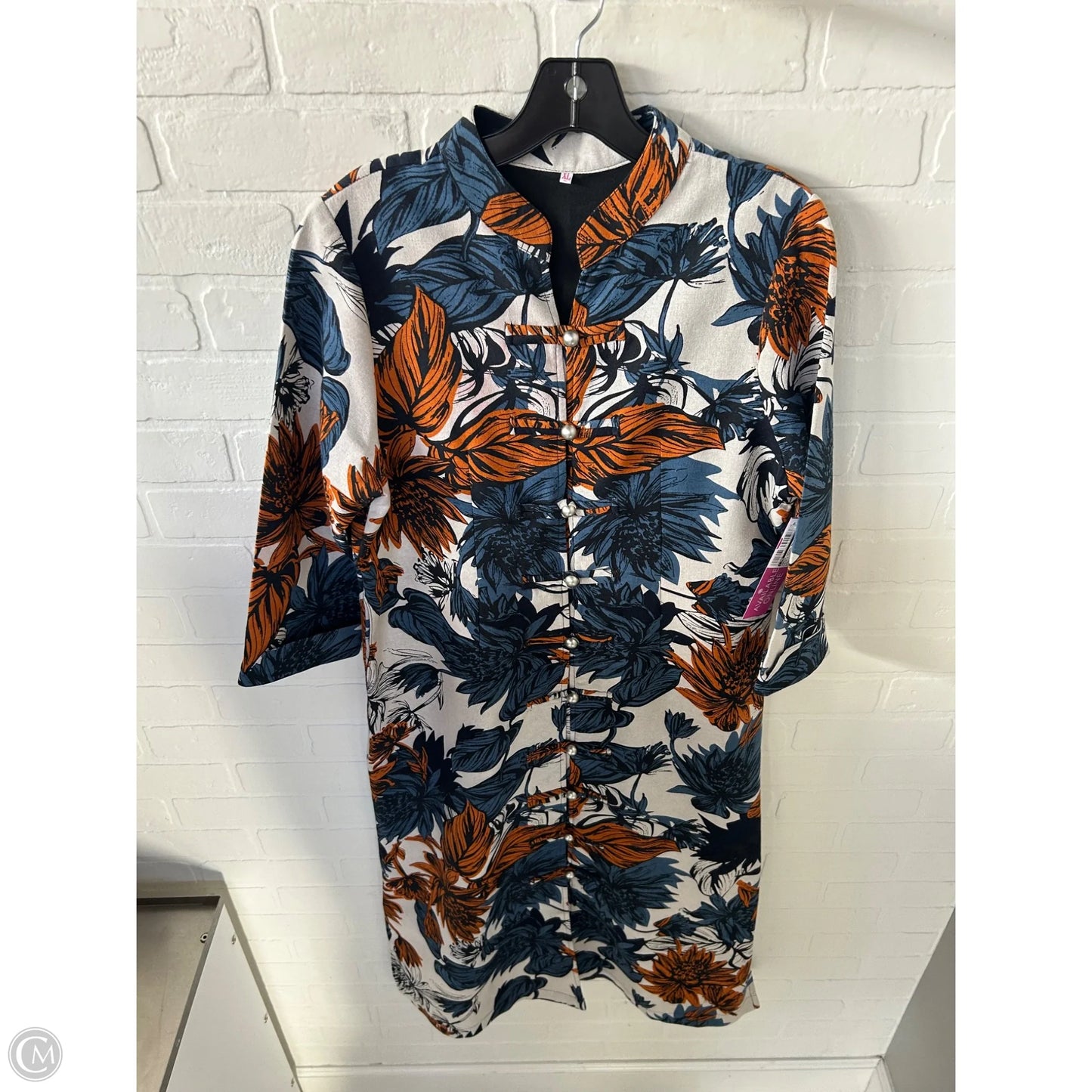 Dress Casual Maxi By Cme In Blue & Orange, Size: Xl