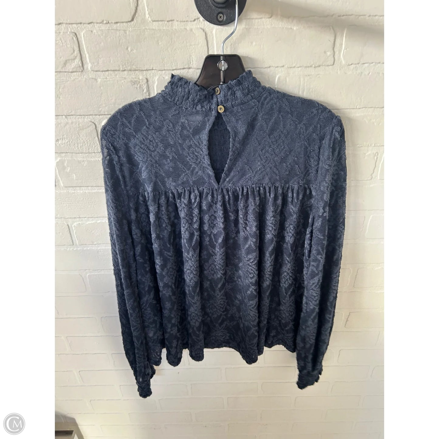 Top Long Sleeve By Cupio In Blue, Size: M