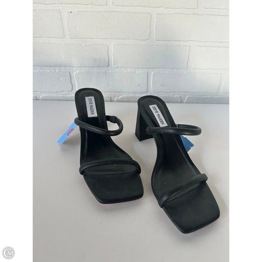 Sandals Heels Block By Steve Madden In Black, Size: 8