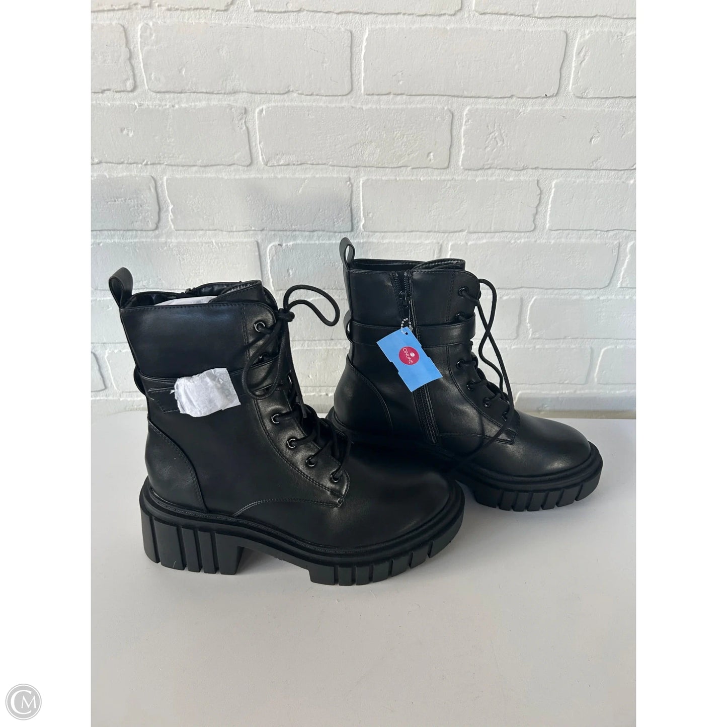 Boots Combat By The Drop In Black, Size: 8.5