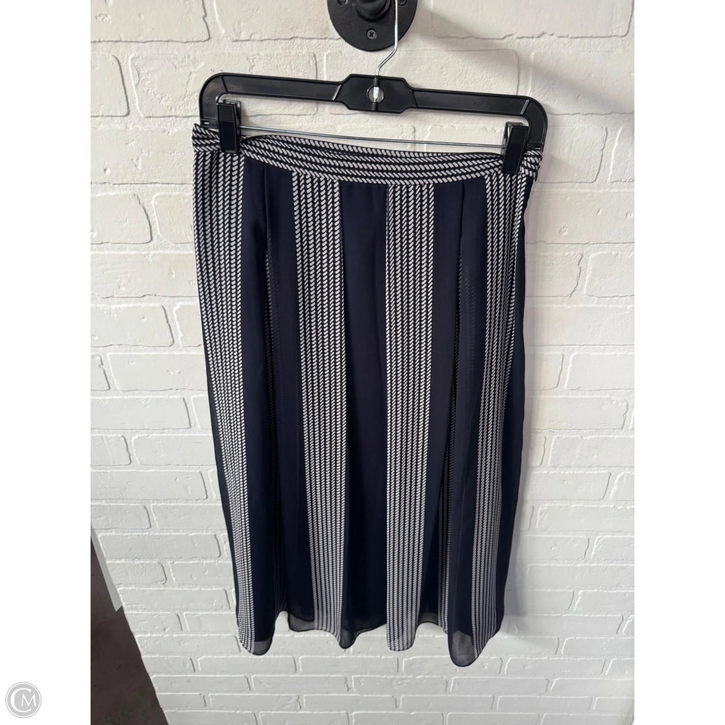 Skirt Midi By Anne Klein In Blue & White, Size: 6