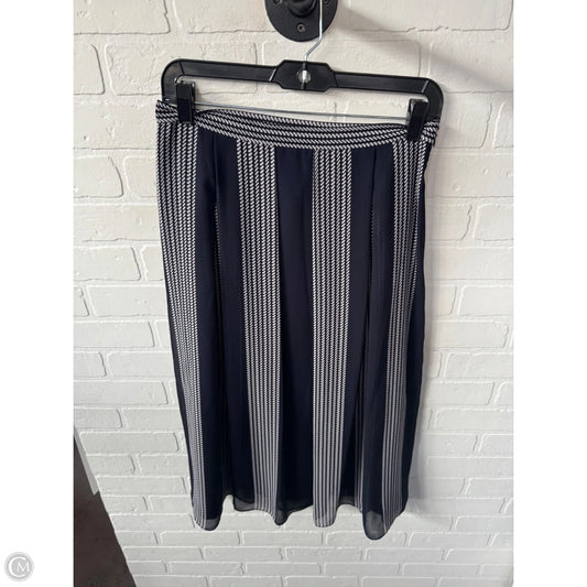 Skirt Midi By Anne Klein In Blue & White, Size: 6