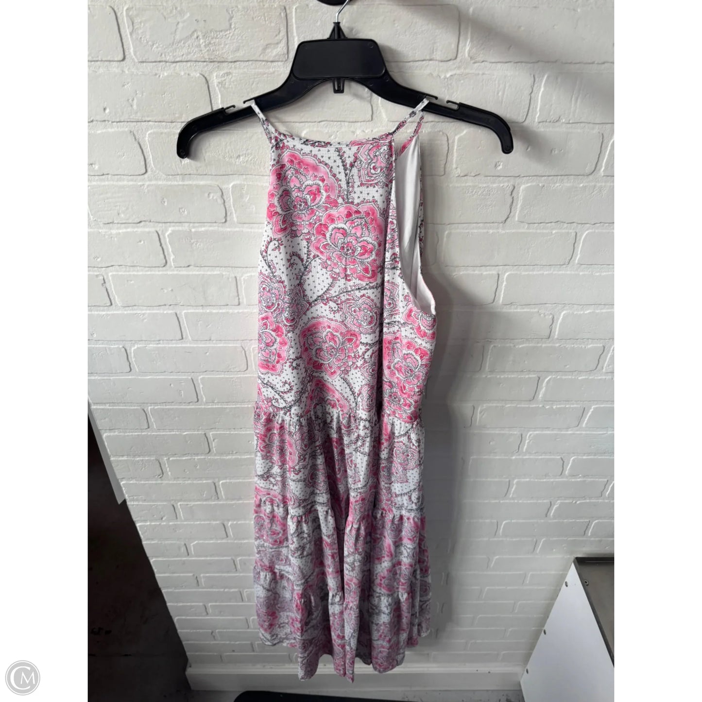 Dress Casual Midi By Tommy Hilfiger In Pink & White, Size: M