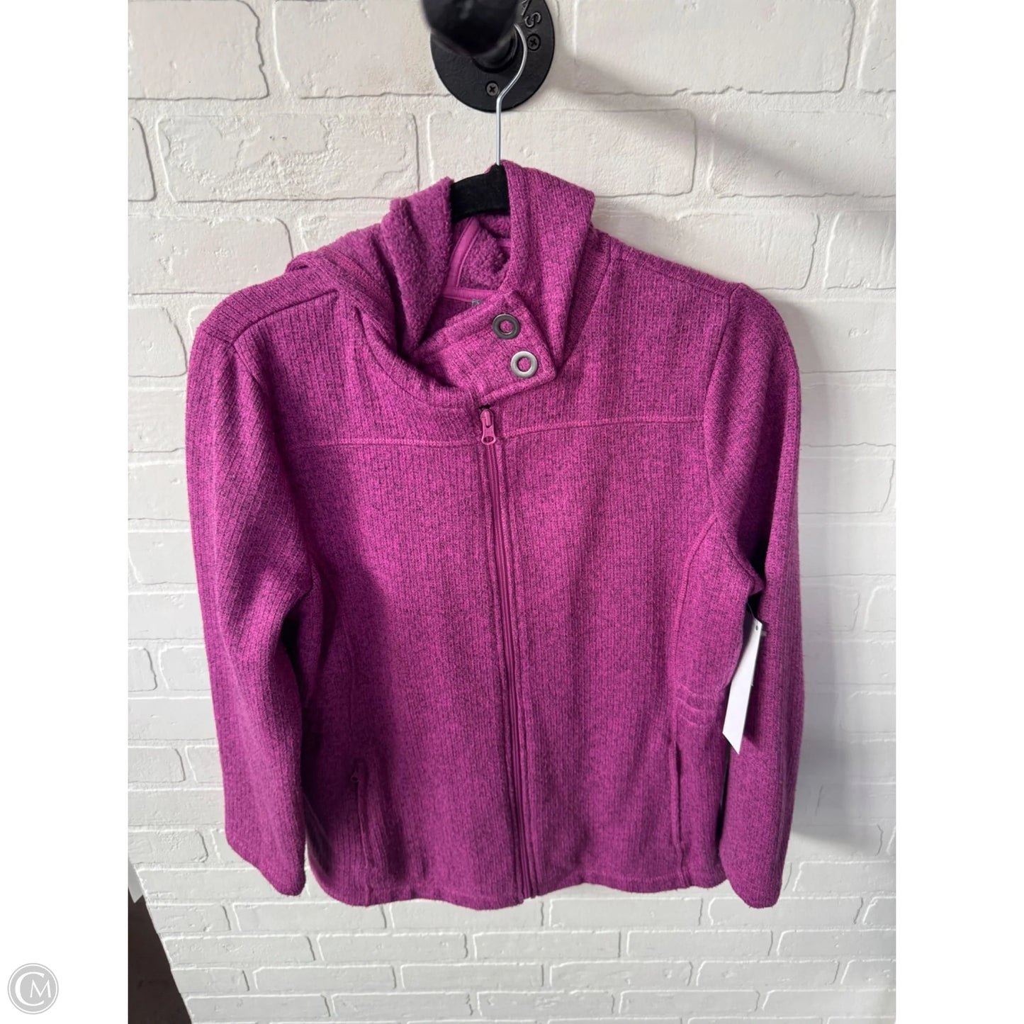 Jacket Fleece By Talbots In Pink, Size: M