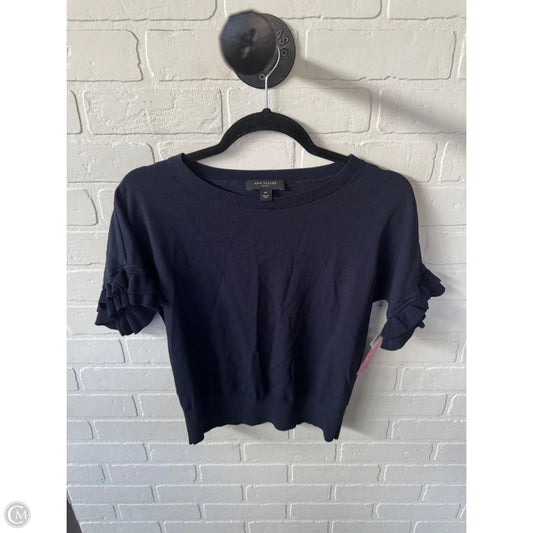 Sweater Short Sleeve By Ann Taylor In Blue, Size: Mp