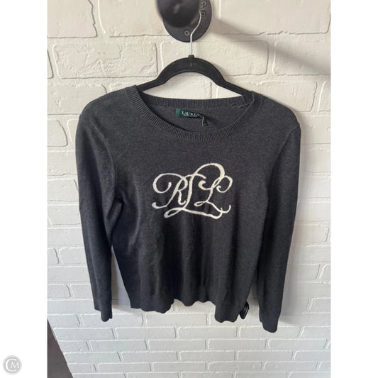 Sweater By Lauren By Ralph Lauren In Grey, Size: L