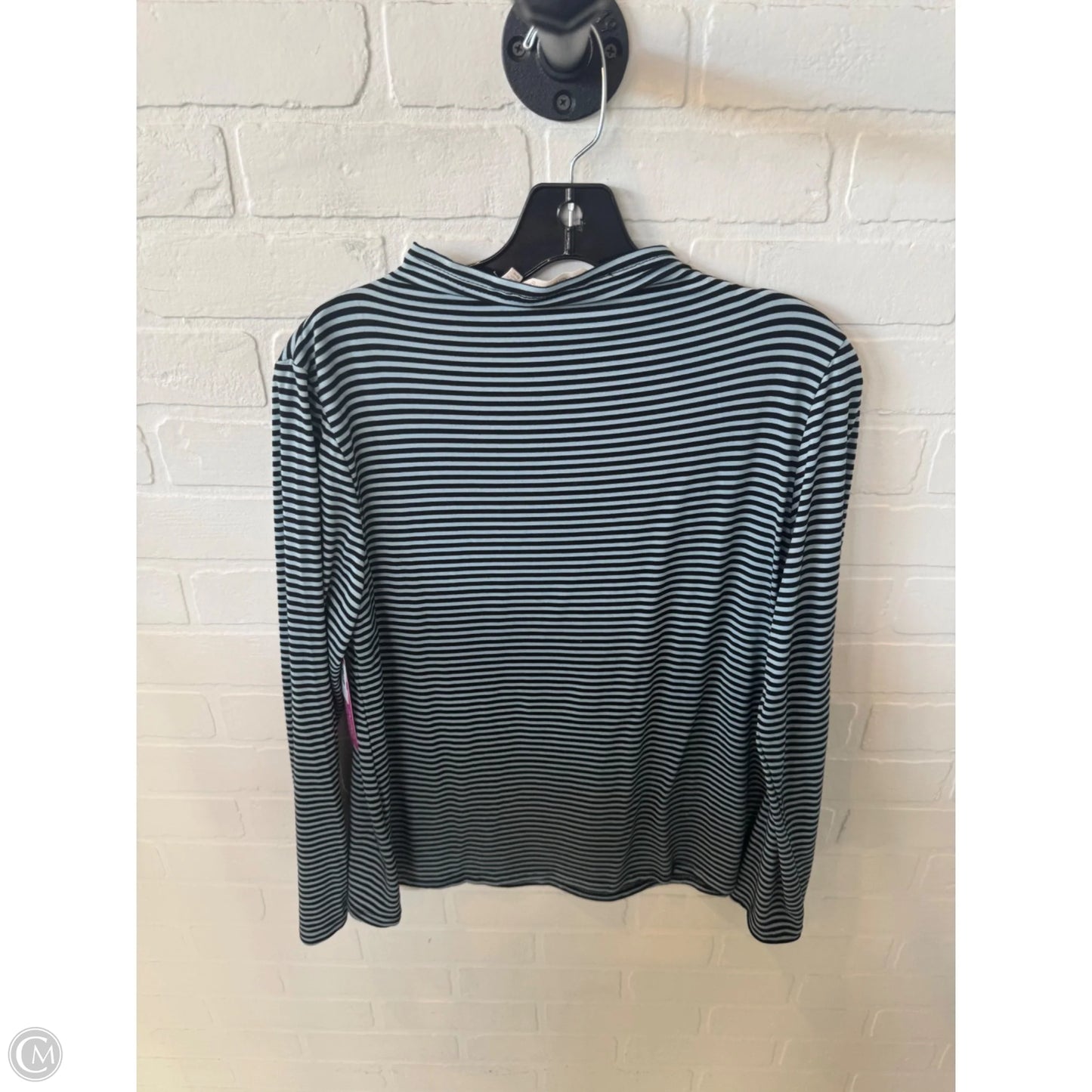 Top Long Sleeve By Soft Surroundings In Black & Blue, Size: M