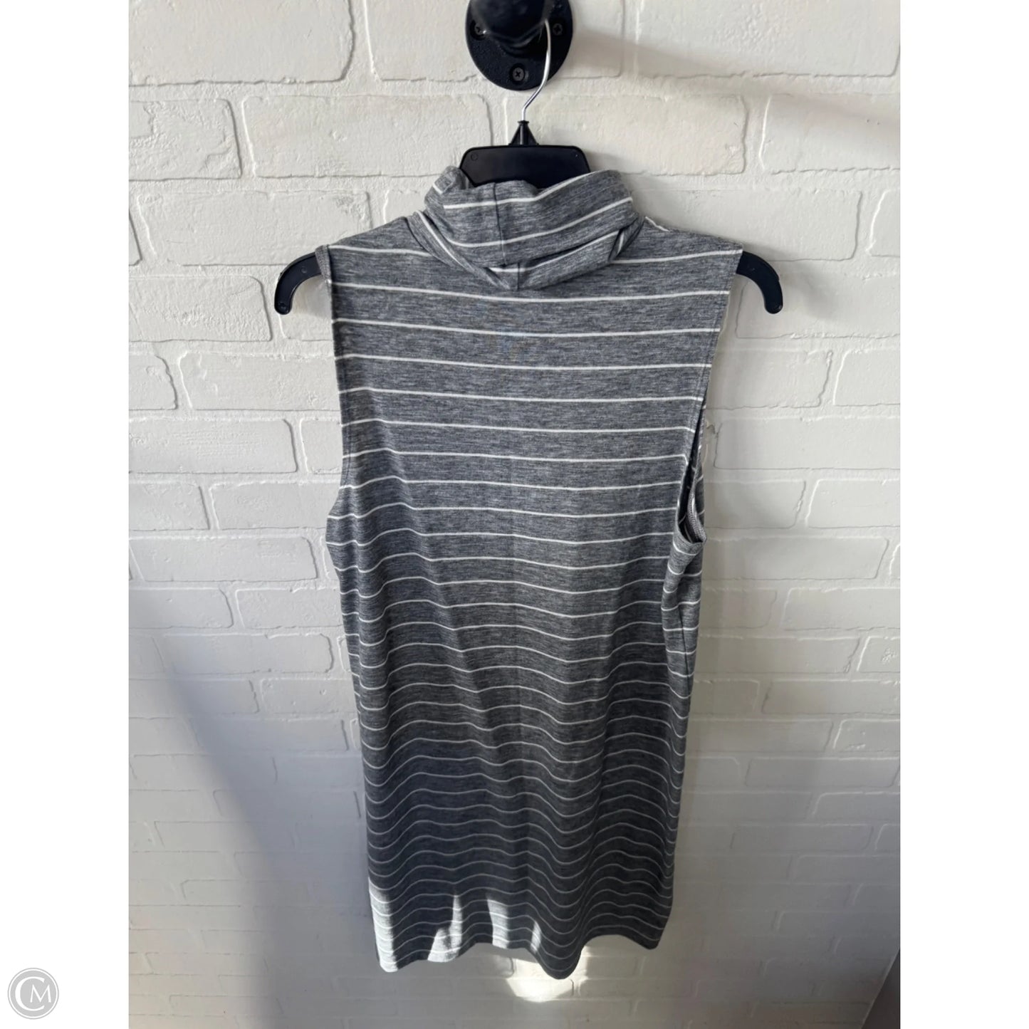 Dress Casual Midi By Old Navy In Grey & White, Size: L