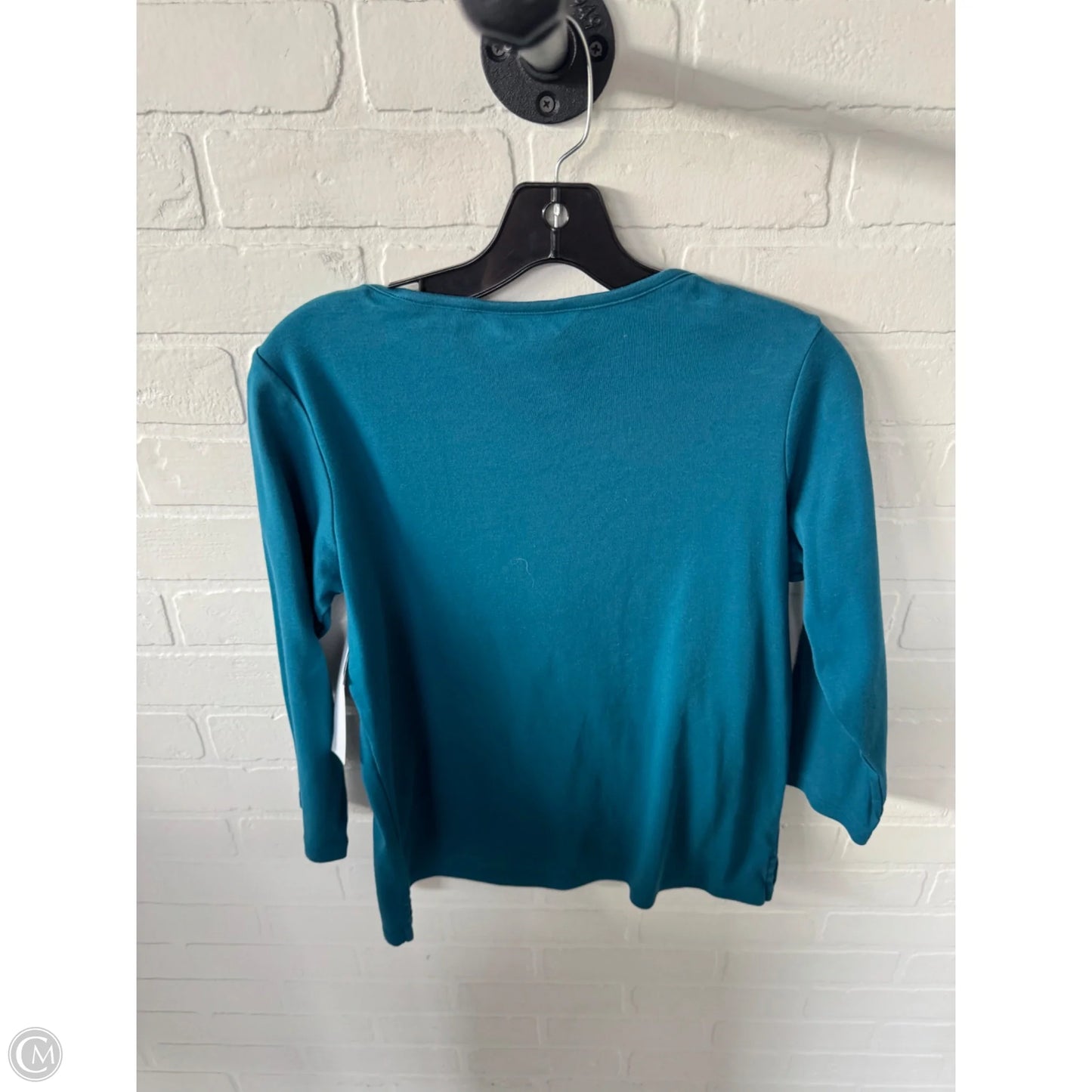 Top 3/4 Sleeve Basic By Clothes Mentor In Blue, Size: S