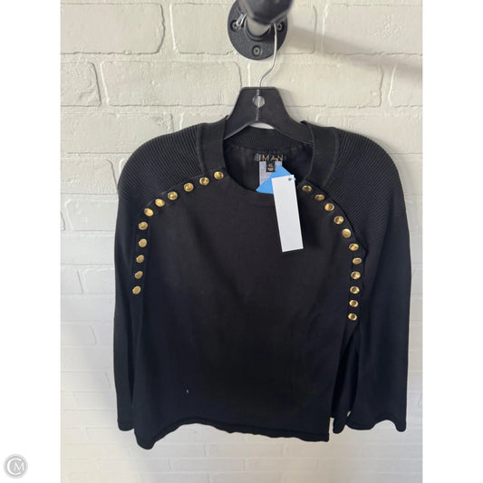 Poncho By Iman Hsn In Black & Gold, Size: Xl