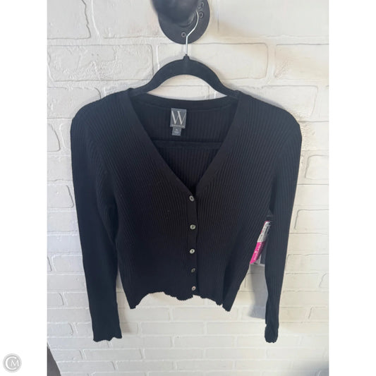 Sweater Cardigan By Worthington In Black, Size: Lp