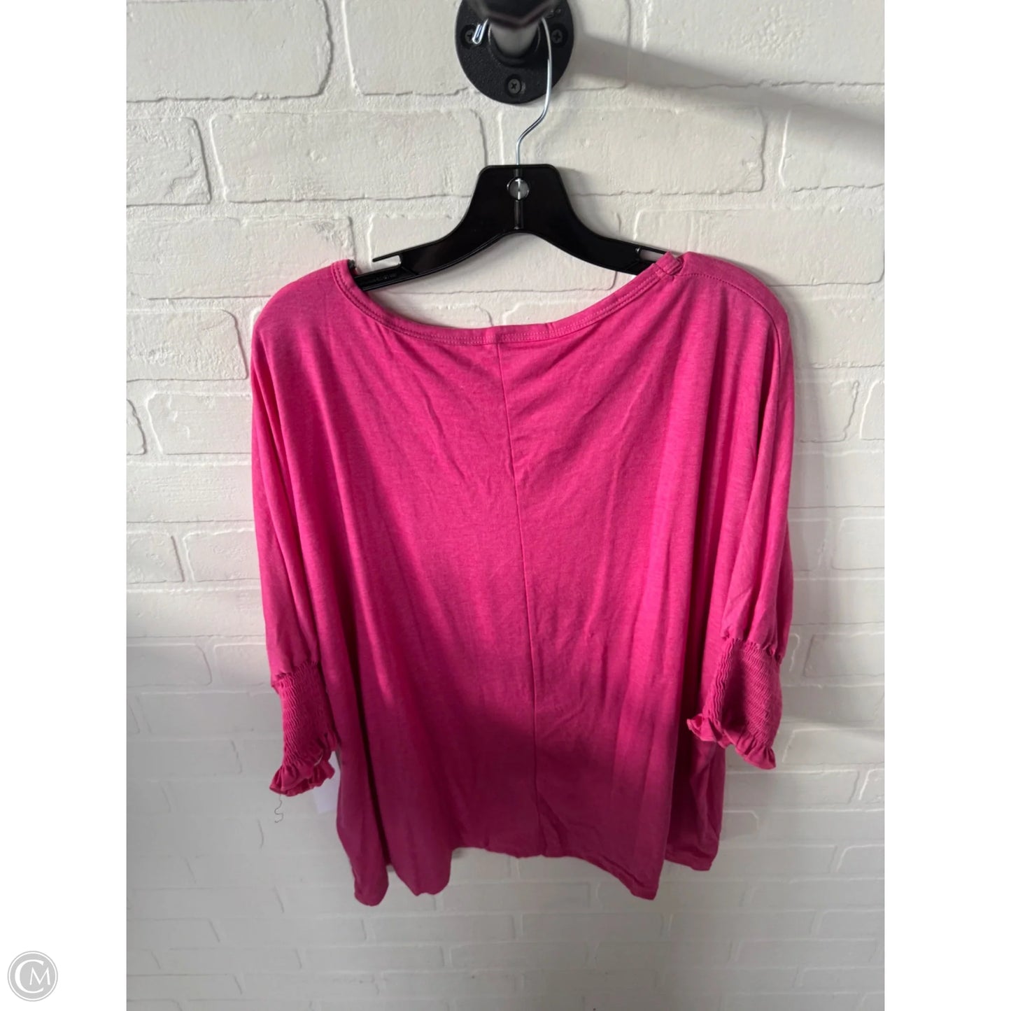 Top Short Sleeve Basic By Cme In Pink, Size: 2x