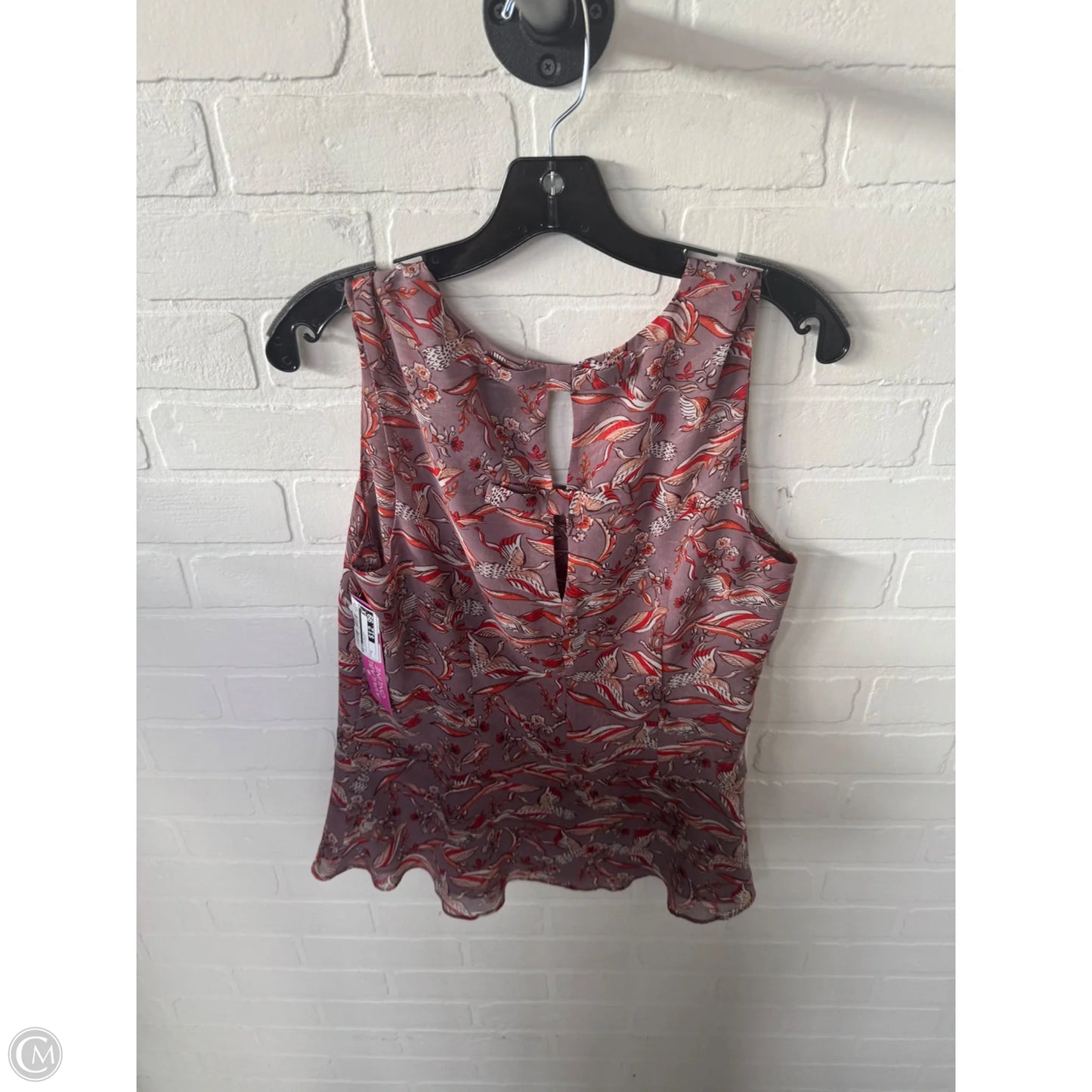 Top Sleeveless By Cabi In Orange & Purple, Size: M