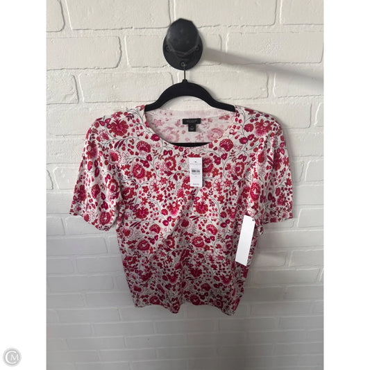 Sweater Short Sleeve By Ann Taylor In Orange & Pink, Size: M