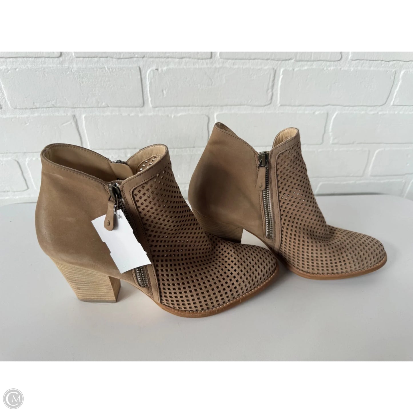 Boots Ankle Heels By Paul Green In Tan, Size: 9