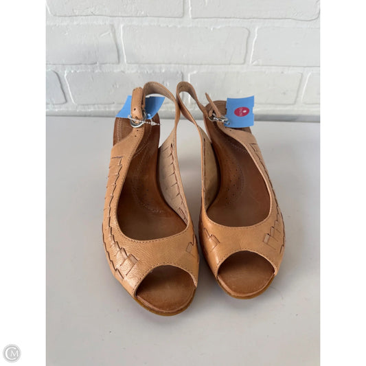 Sandals Heels Block By Cmb In Tan, Size: 7.5