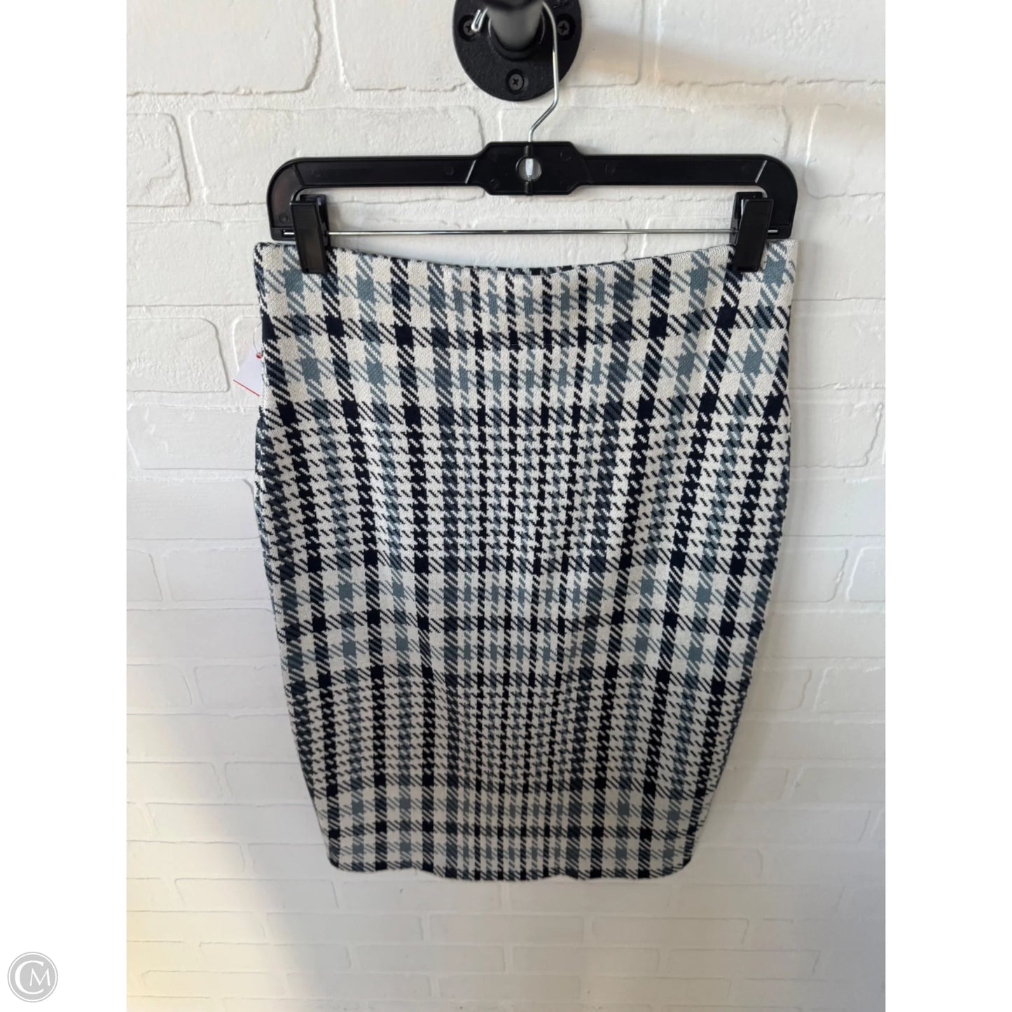 Skirt Midi By Ann Taylor In Blue & Cream, Size: 4