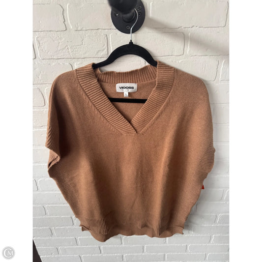 Vest Sweater By Vigoss In Brown, Size: L
