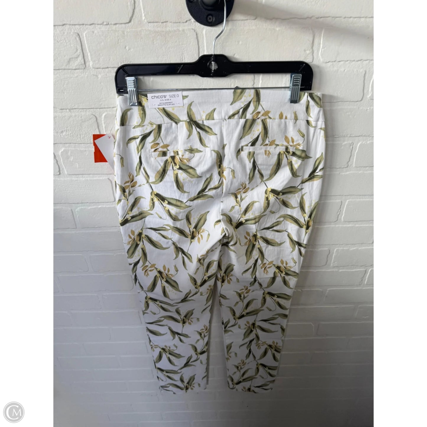 Pants Other By Chicos In Green & White, Size: 4