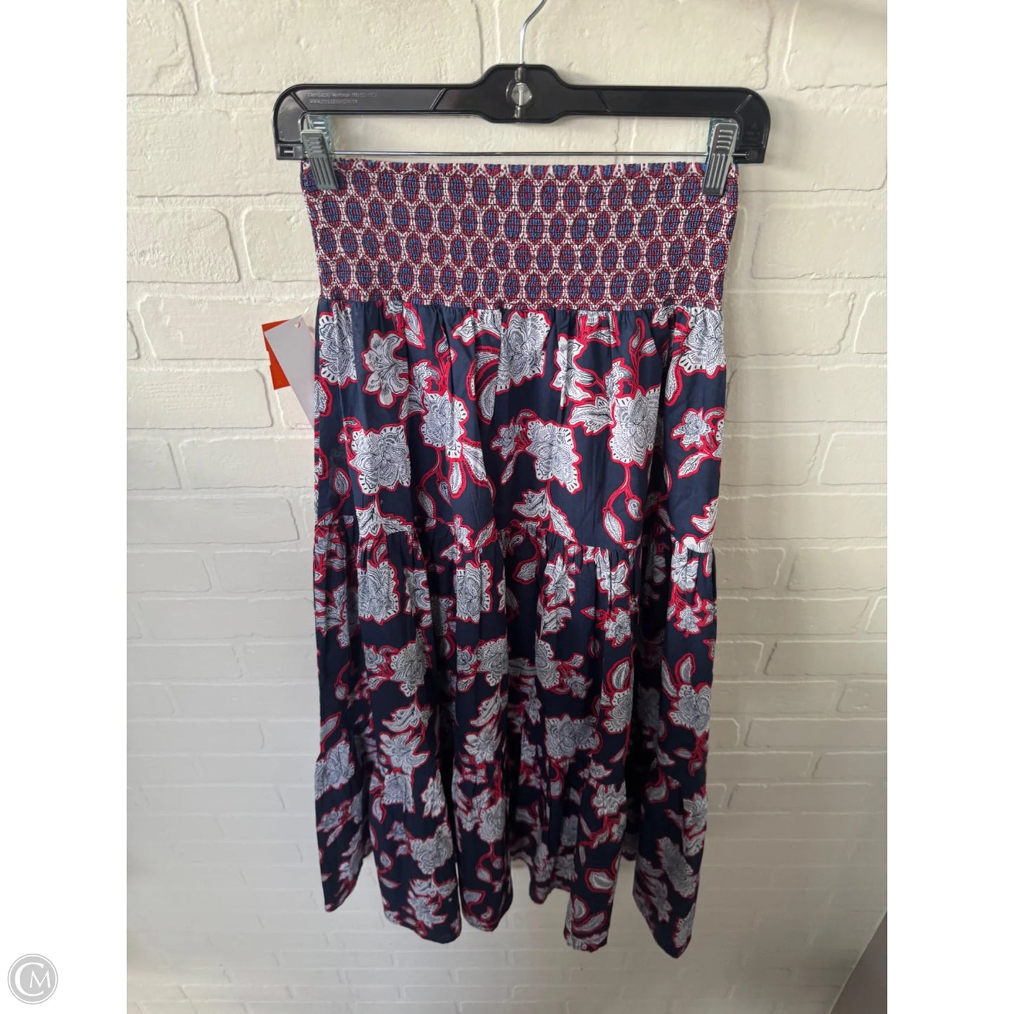 Skirt Midi By Susan Graver In Blue & Red, Size: 2