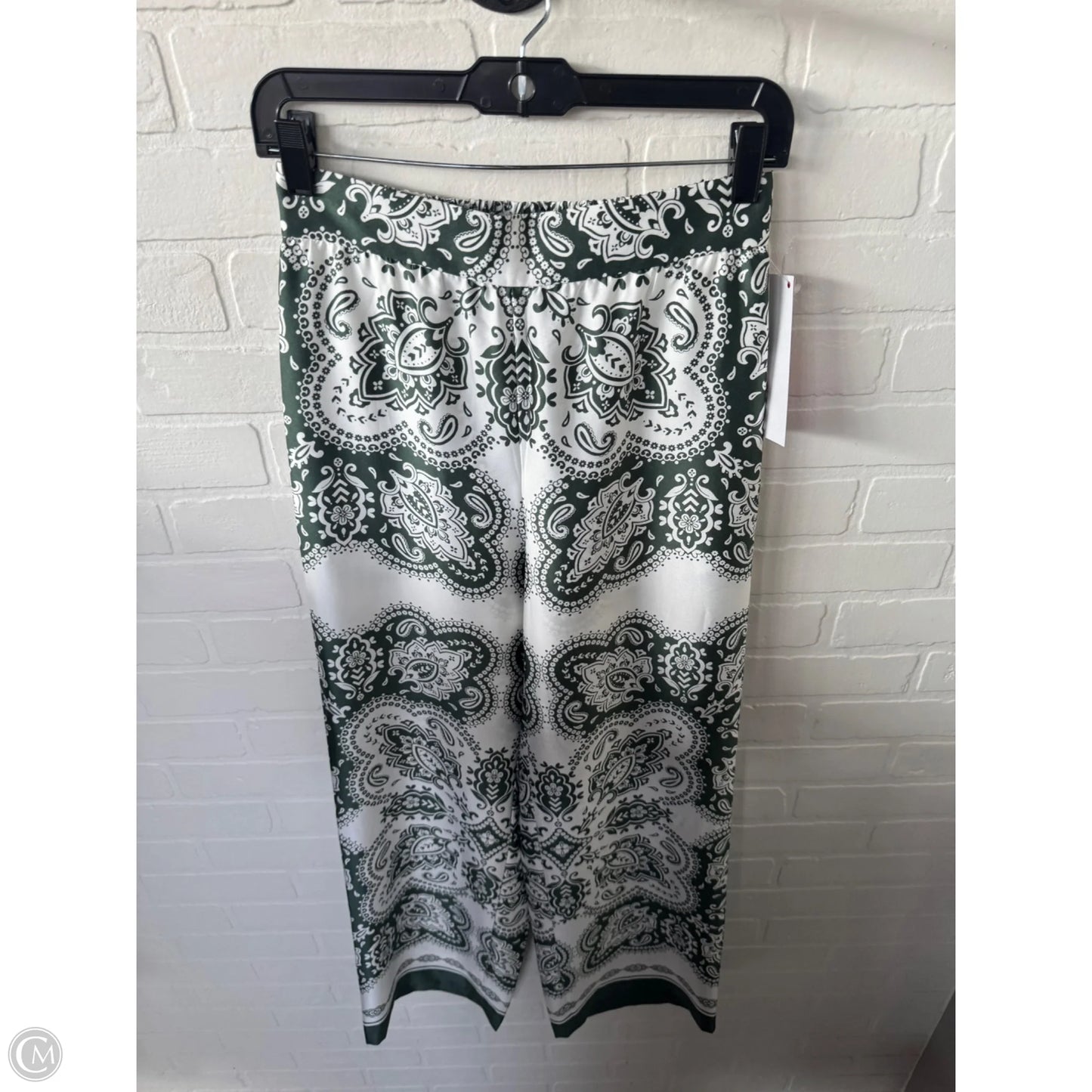 Pants Wide Leg By Ann Taylor In Green & White, Size: 2