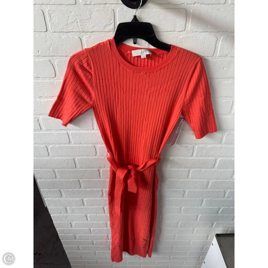 Dress Sweater By Loft In Orange, Size: M