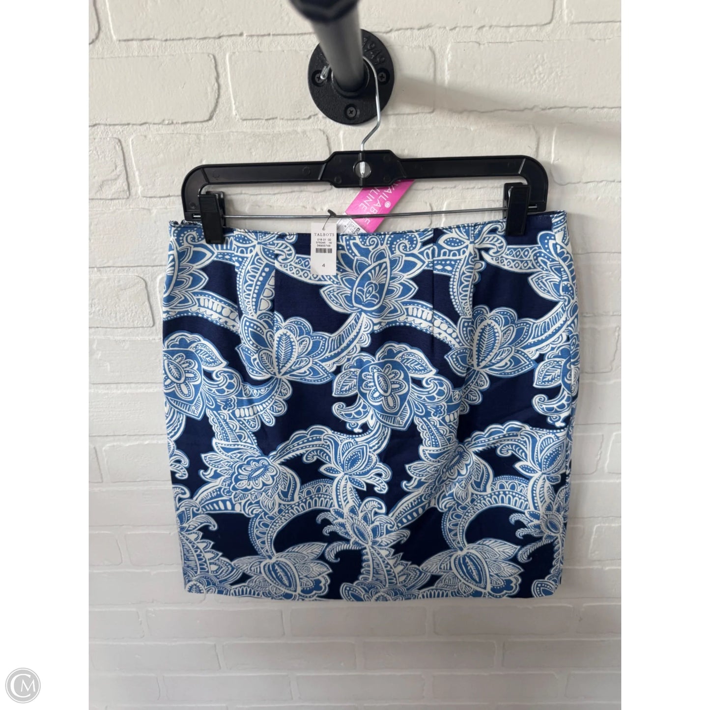 Skirt Mini & Short By Talbots In Blue & White, Size: 4