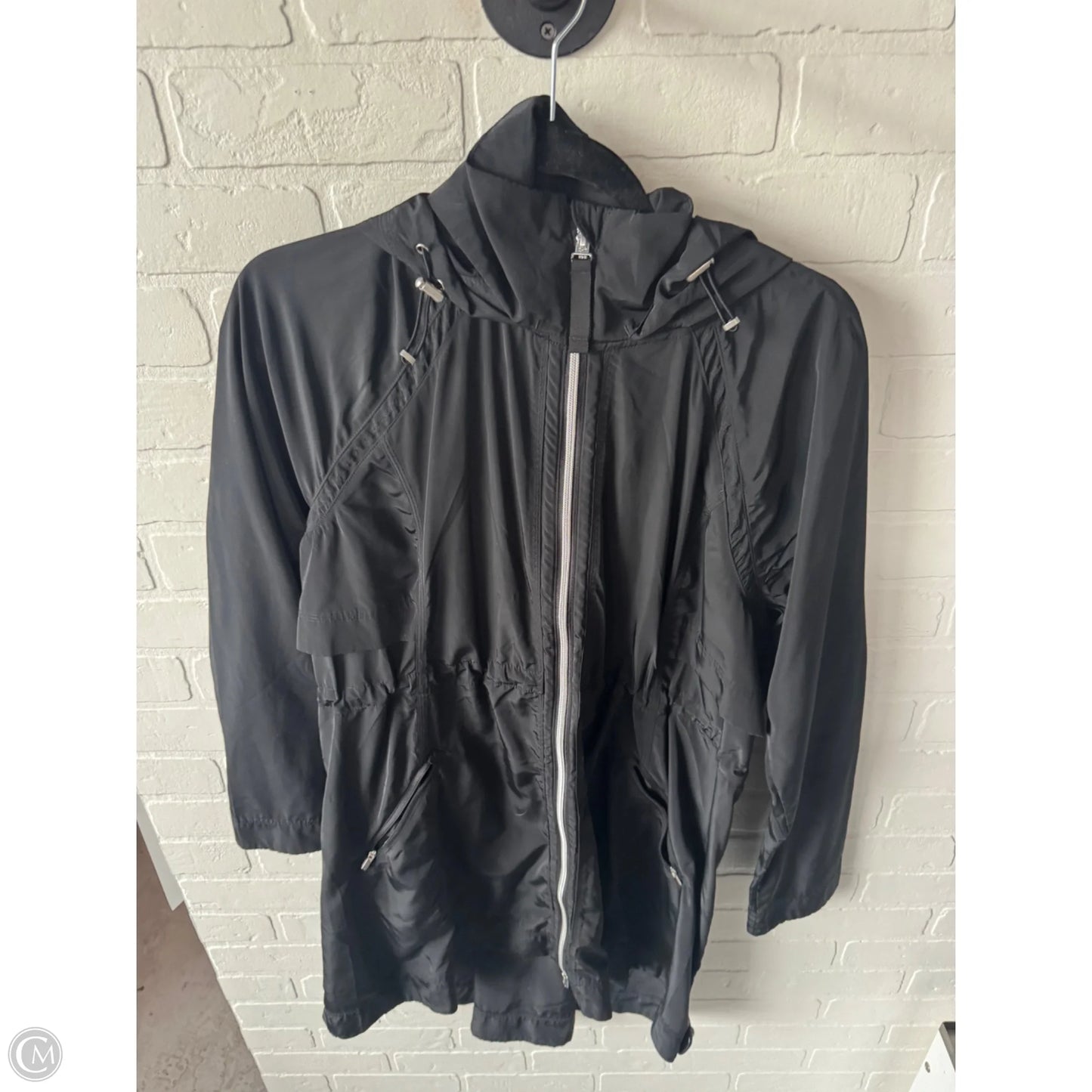 Coat Raincoat By Athleta In Black, Size: M